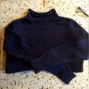 J.Crew Always Relaxed rollneck sweater,Sz: Small, Navy Blue Pre-owned